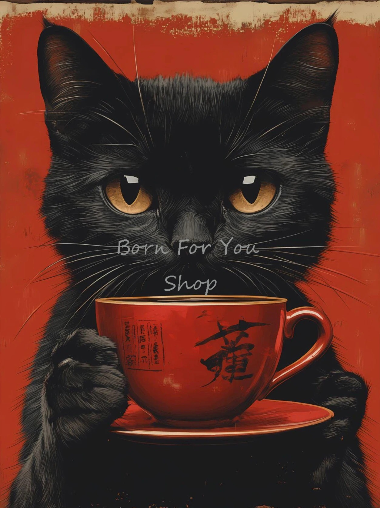 Japanese Edo Style Black Cat E - Japanese Eating Lifestyle recension och pris